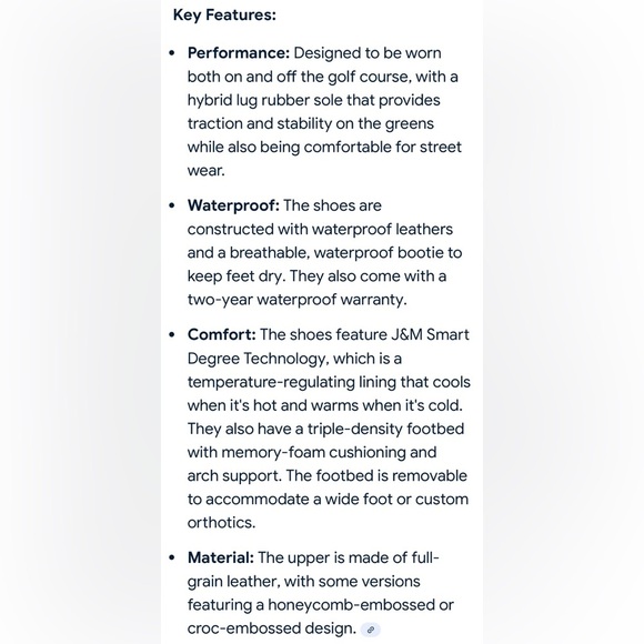 Johnston & Murphy Golf XC4 H2-Luxe Hybrid Saddle Black Men’s Shoes Size-8 EUC - Picture 13 of 14